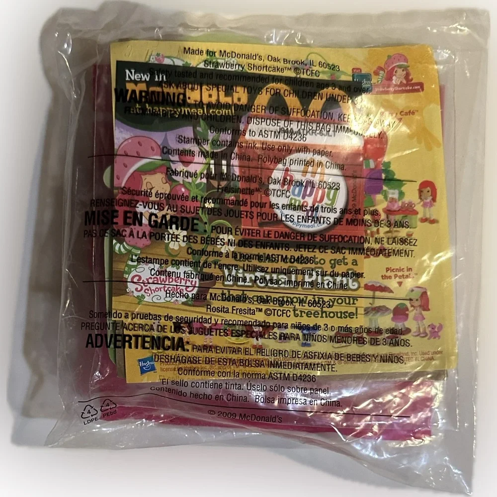 2009 STRAWBERRY SHORTCAKE #7 NOTEBOOK STAMPER MCDONALDS HAPPY MEAL TOY PROMOTION
